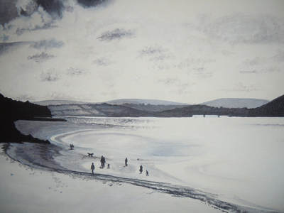 Close up of Rock beach from the Cornish painter Lisa Cronin.